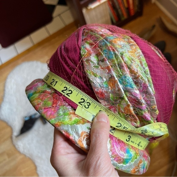 Terry B. Vintage Art Deco Cloche Bucket Turban Hat Union Made In The USA